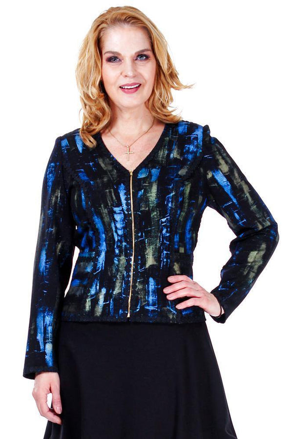 Sacou tricot pictat  Liza Panait Liza Panait Online Boutique